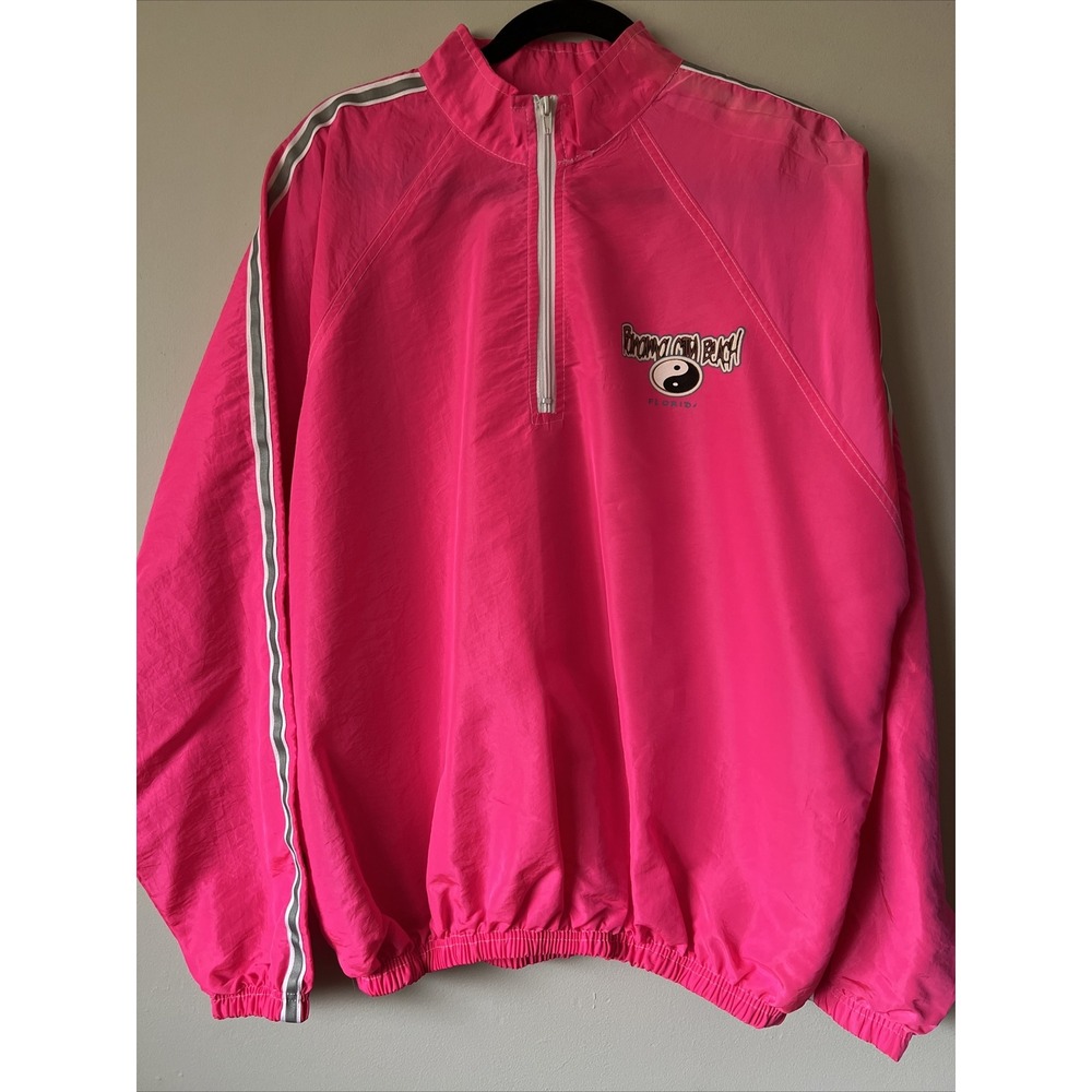 Vintage 90s SURF STYLE Panama City Beach Windbreaker Ying Yang One Size Y2K